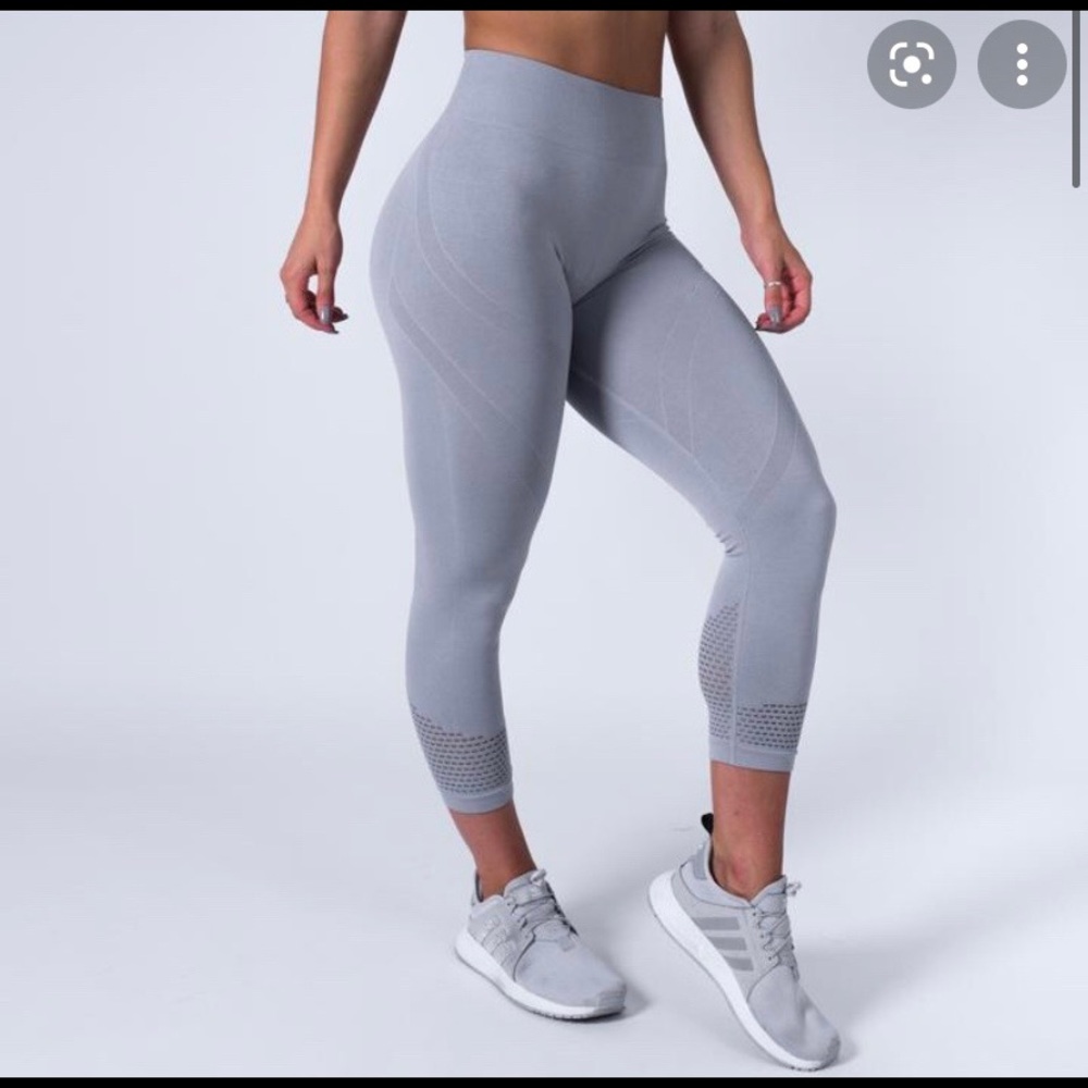 Muscle Nation v2 Seamless High Waist 7/8 Leggings - Lilac Grey
